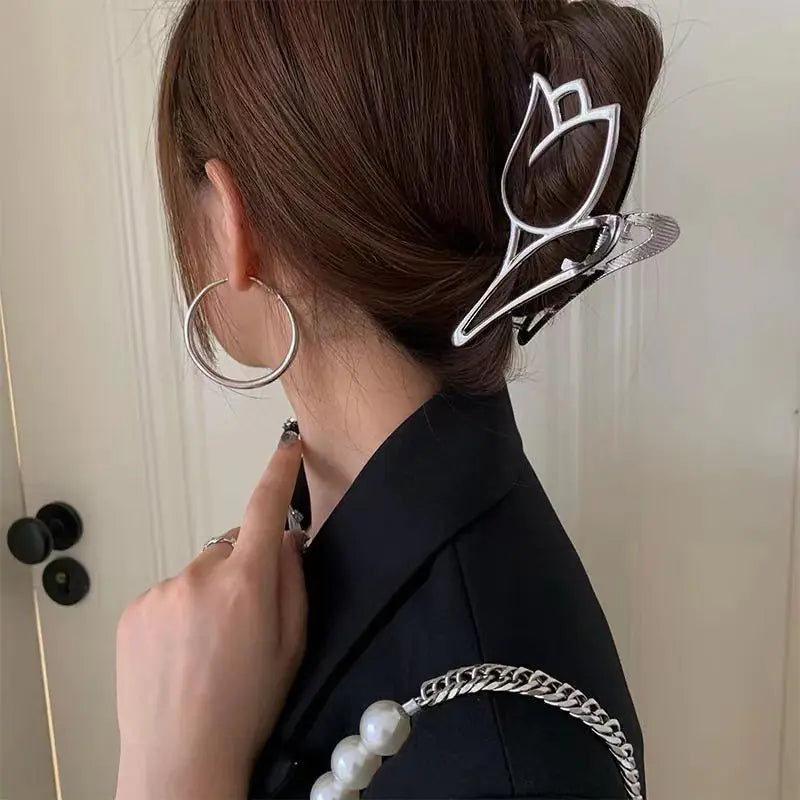 Tulip Alloy Hair Clip for Women