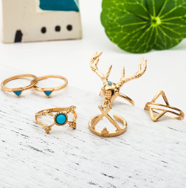 Joint Ring Set, Seven-Piece Stacking Rings