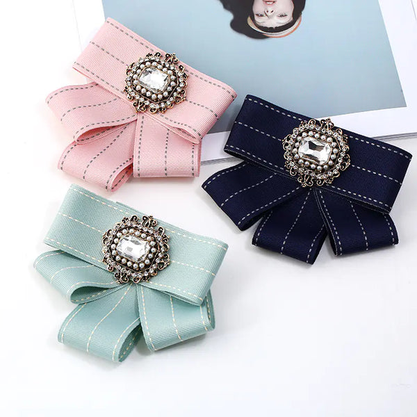 Bow Tie Brooch, Bowtie, and Bow Flower Set