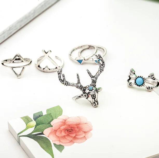Joint Ring Set, Seven-Piece Stacking Rings