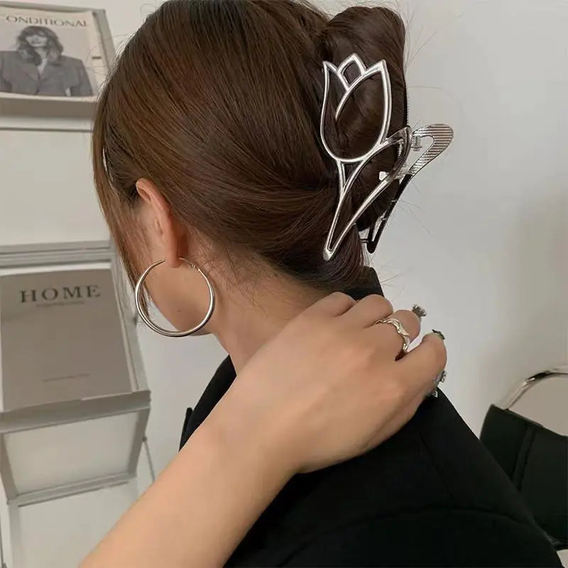 Tulip Alloy Hair Clip for Women