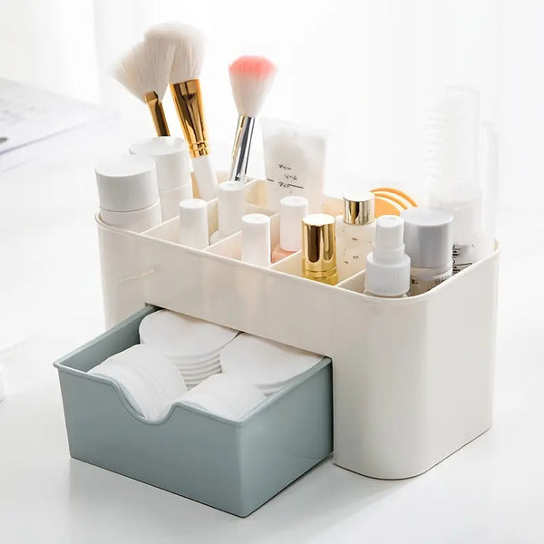 Cosmetic Storage Box for Makeup Brushes and Jewelry
