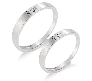 Cute Cat Couples Rings