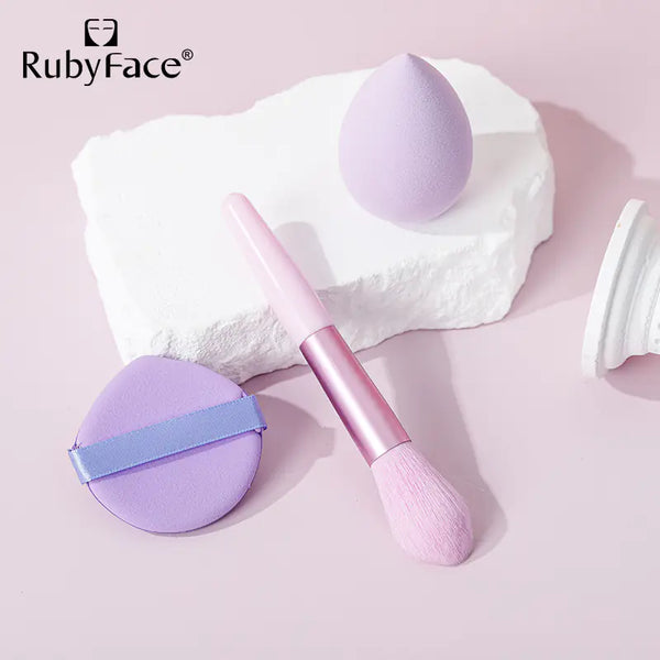 RUBYFACE Makeup Tool Set with Brushes and Sponge