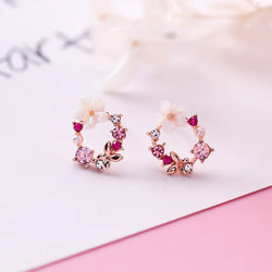 Floral Hoop Earrings