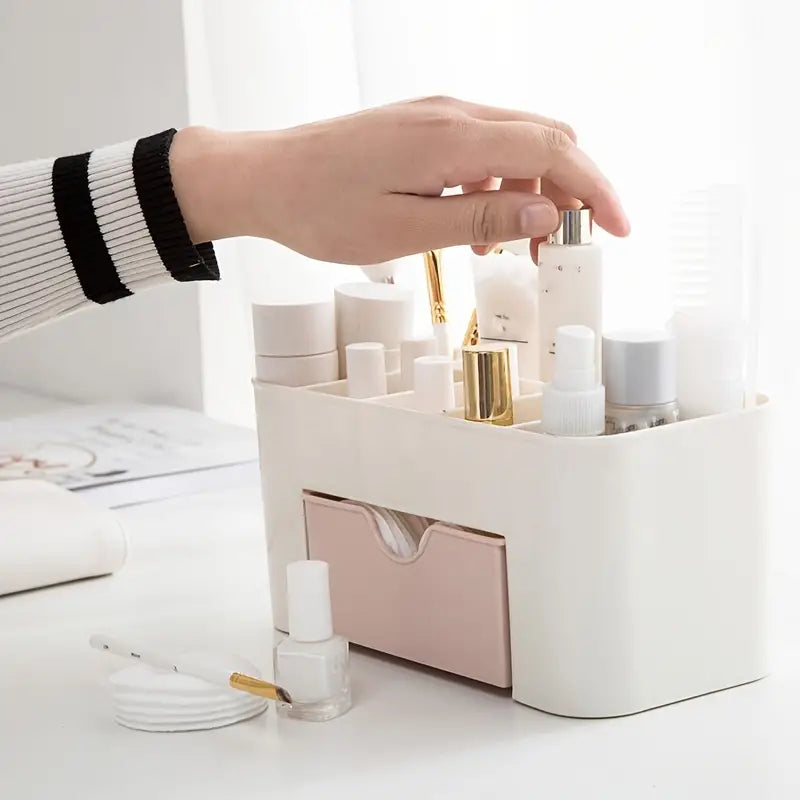 Cosmetic Storage Box for Makeup Brushes and Jewelry