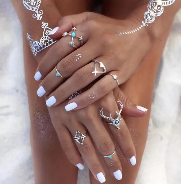 Joint Ring Set, Seven-Piece Stacking Rings
