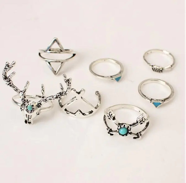 Joint Ring Set, Seven-Piece Stacking Rings