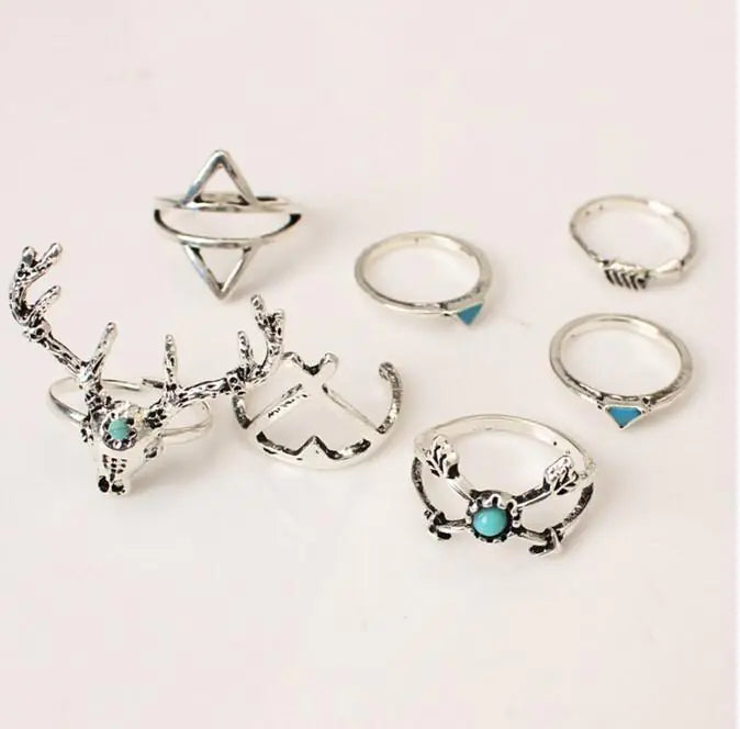 Joint Ring Set, Seven-Piece Stacking Rings
