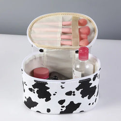 Cow Pattern Waterproof Cosmetic Bag for Travel Storage