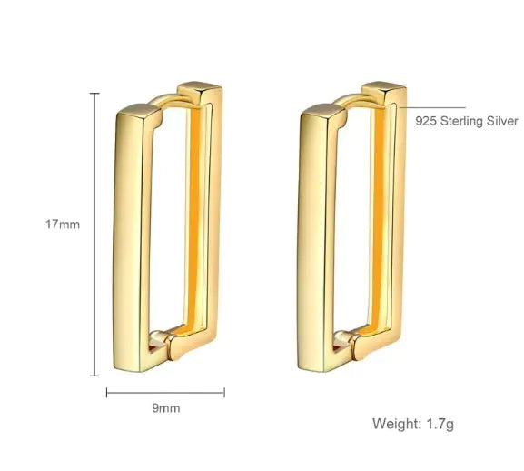 Rectangular Metal Earrings